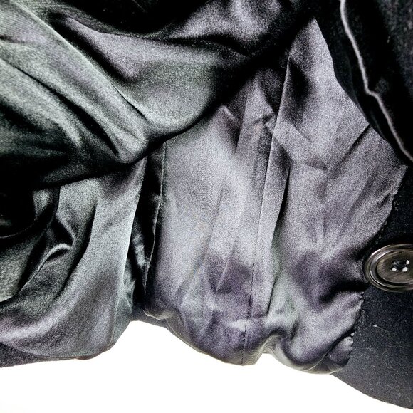 Kristen Blake Wool Cashmere Large Button Black Big Pocket Coat, Sz L - Picture 5 of 13